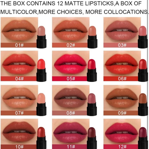 NWT DNM Beauty (12) Mini Capsule Makeup Lipstick Pills Set, Matte Lip Stain - Picture 4 of 9